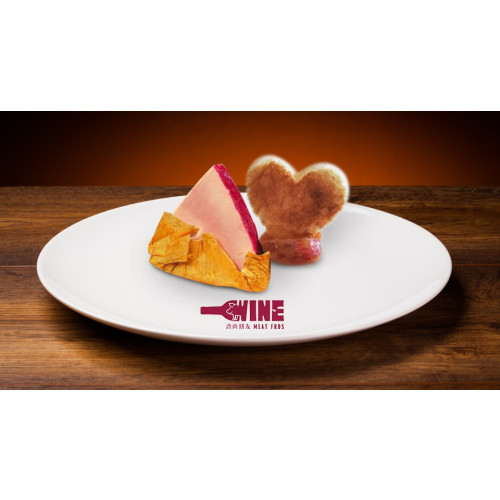 Frozen foie gras with caramelized apples