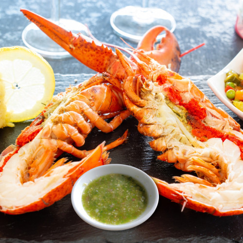 Canadian (Half) Lobster with Thai Spicy Sauce