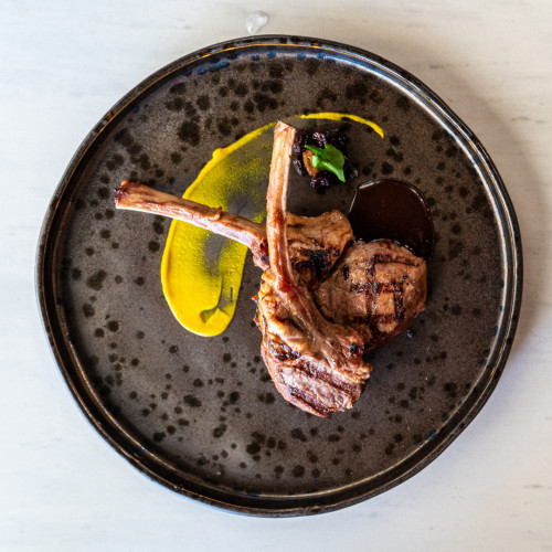 Frenched Lamb Rack with English Mustard