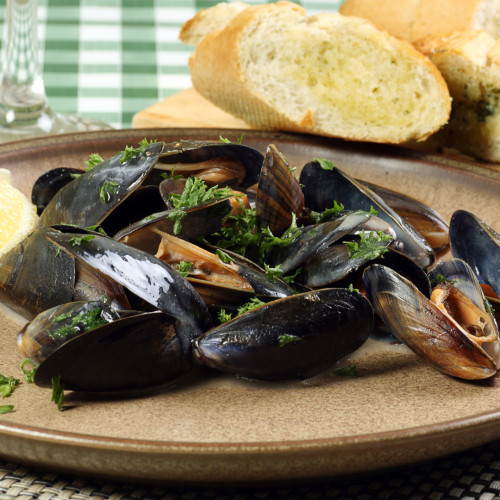 Blue Mussels in White Wine Sauce