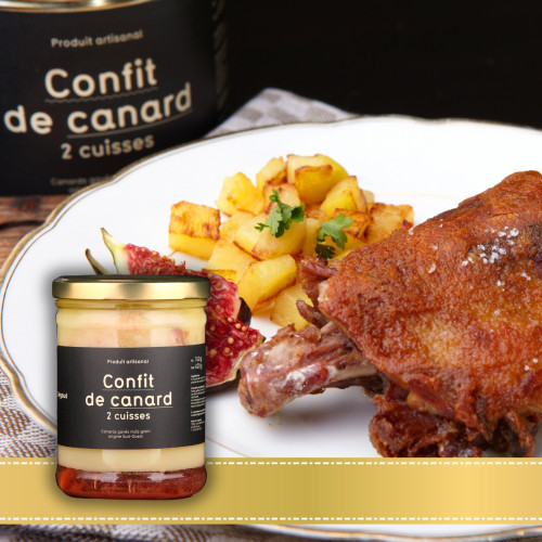 Free range Duck confit, 2 legs - Glass Jar 180G
