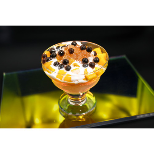 MANGO SAGO WITH TAPIOCA PEARLS AND PEACH GUM