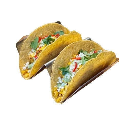 Bhurji Paneer Taco with Yogurt Mint Sauce and Fresh Chilli