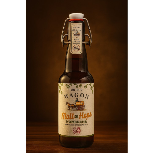 On The Wagon Malt & Hops Kombucha