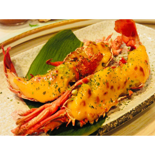 Grilled lobster tail with sea urchin sauce