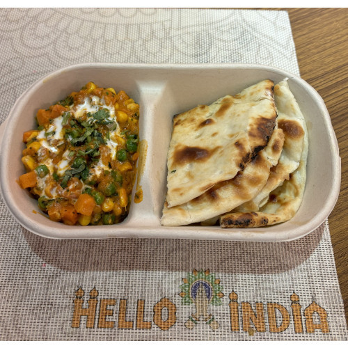 Mixed Veg curry with naan