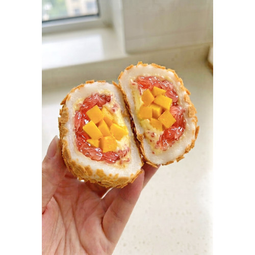 脆皮楊枝甘露布丁糯米糍