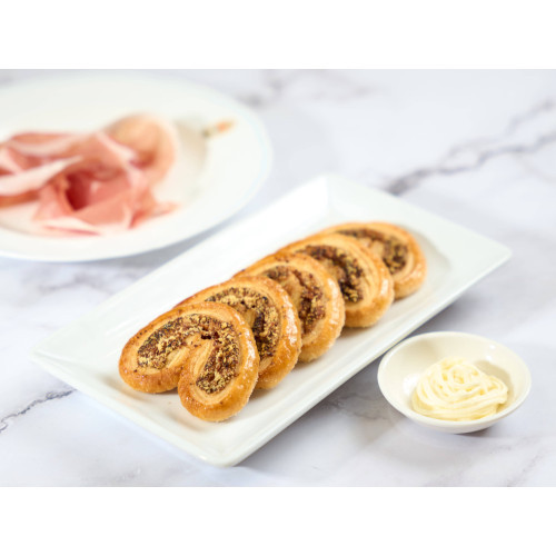 Parma Ham & Cheese Butterfly Cookies with Cheese Dip