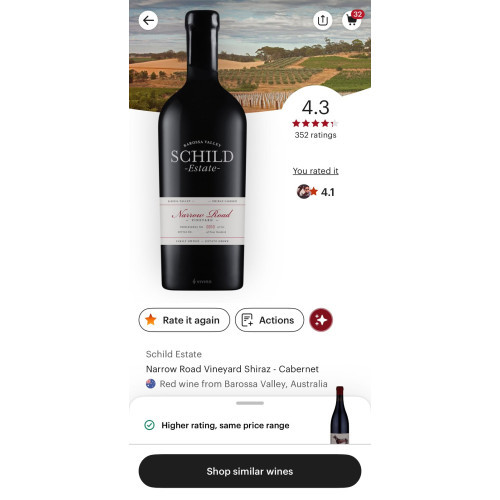 Schild Estate Narrow Road Vineyard Shiraz - Cabernet 2022